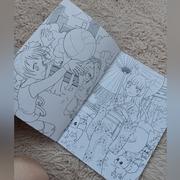 Manga / Anime GORGEOUS art adult Coloring book! Rare piece! So nice! Brand new! - Picture 3 of 6